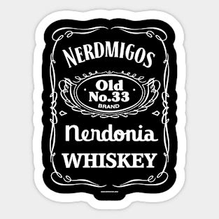 Nerdmigos Whiskey Sticker